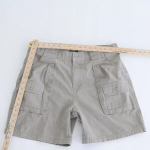 Vintage Cabela's Tan Outdoor 100% Cotton Cargo Shorts 36